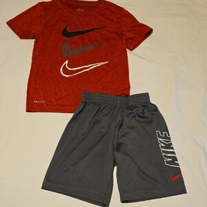 Nike Red and Gray Kids Matching Set